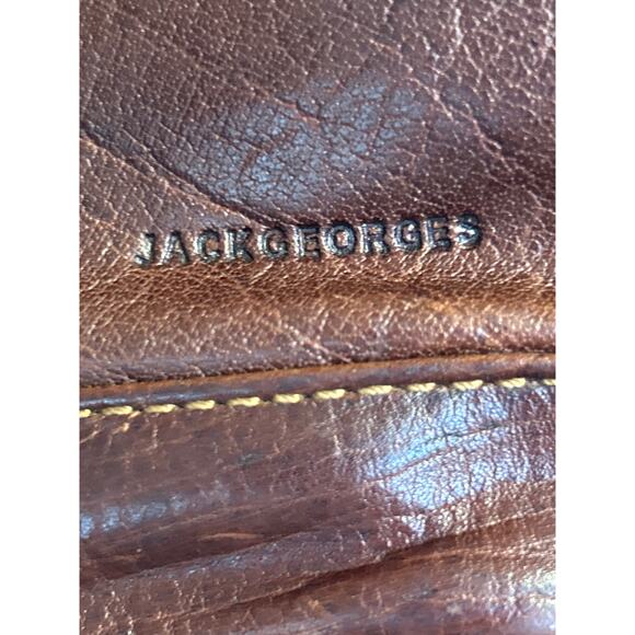 Jack Georges Brown Leather Voyager Backpack - Picture 2 of 9